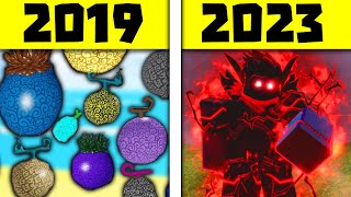 Evolution of Roblox Blox Fruits - 2019 to 2023
