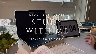 2-HR 50/10 POMODORO 📚 STUDY WITH ME 📚 STUDY LOFI 🎧 CHILL BEATS, NO NOISE, REAL TIME