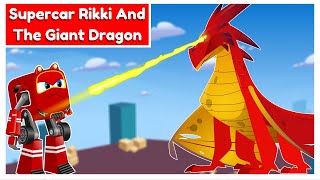Supercar Rikki catches the Giant Dragon and the Octopus creating a nuisance in the City