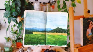 Sketching A Landscape & Rambling About Burnout | Sketchbook Sunday #53