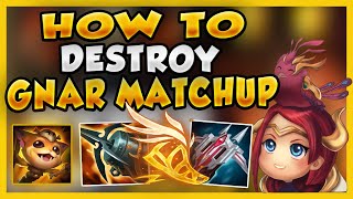THIS IS HOW TO DESTROY *ANY* GNAR MATCHUP TOP! (INSANE CARRY) - League of Legends