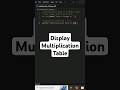 multiplication table in python🔢  #python #pythonforbeginners #pythonprogramming #coding