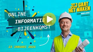 Terugkijken: Online informatiebijeenkomst Jij gaat het maken - januari 2023