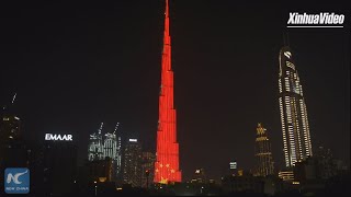 UAE landmarks light up red in solidarity with China