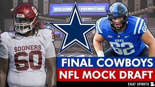 FINAL Dallas Cowboys 7-Round 2024 NFL Mock Draft, Cowboys Rumors On Trading Up And UDFA Targets