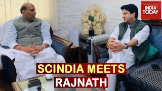 Jyotiraditya Scindia Meets Defence Minister Rajnath Singh After Joining BJP