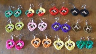 Aretes o zarcillos en forma de corazón para san valentin