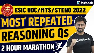 ESIC UDC/MTS/Steno Reasoning Class | Most Repeated Questions | Reasoning for ESIC | Sachin Sir