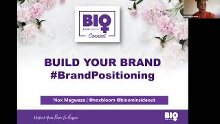 BUILD YOUR BRAND WEEK | BRAND POSITIONING WEBINAR