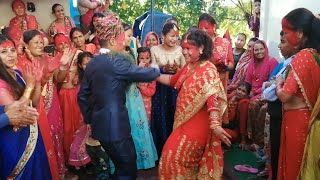 दाङको दुलही र सल्यानको दुलाह को खत्रा नाच आफ्नो बिहेमा ।।Deepak Kc Weds Gyanu Khadka