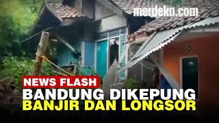 Suasana Mencekam Hujan Deras 2 Jam di Bandung Sebabkan Banjir dan Tebing Longsor