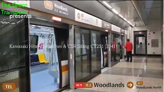 ⁴ᴷ⁶⁰ [SMRT] KSF CT251 [2041] departing TE2 Woodlands (Woodlands North)