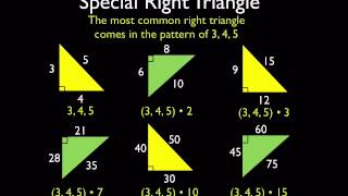 Using the Pythagorean Theorem Part 2 - Word Problems and Special Right Triangles