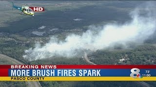 Voluntary evacuations lifted in Pasco County, brush fire still burning