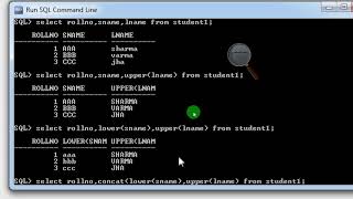 String Functions in Oracle | LOwer() | Upper() | Length() |