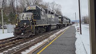 Norfolk Southern #5643 leads a local out of Lewistown Yard (02/13/2025)