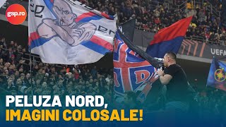 IMAGINI DE COLECȚIE! Peluza Nord, atmosferă FABULOASĂ pe Arena Națională la FCSB - Midtjylland