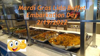 Carnival Mardi Gras - Lido Lunch Buffet - Embarkation Day - 2/19/2022