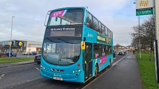 Rare Allocation: Route 1: 7631/YJ61 OBD-Arriva Northumbria-VDL DB300/Wright Pulsar Gemini 2