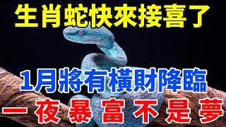 生肖蛇快來接喜！2025年1月將有橫財降臨，10天改寫命運，一夜暴富不是夢！【禪定自在】#生肖 #運勢 #命理 #屬相 #風水