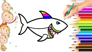 How to draw baby shark Dance.  #babyshark Most Viewed Video  Animal Songs  PINKFONG  #drawing #art