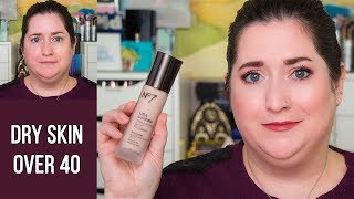 No 7 LIFT \u0026 LUMINATE TRIPLE ACTION SERUM FOUNDATION | Dry Skin Review \u0026 Wear Test | FOUNDATION FEST