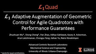 L1Quad: L1 Adaptive Augmentation of Geometric Control for Agile Quadrotors