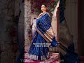 exclusive navy blue banarasi silk saree from chinaya banaras