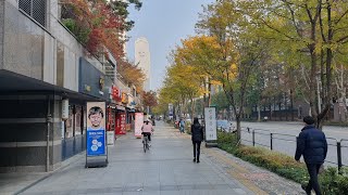 [3K] Walking to Gangdong Cheonho Stn. from Gwangjang-dong crossing Gwangjin Bridge Seoul Korea.