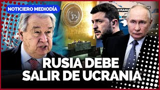 🔵 Noticias del 24 de febrero: ONU EXIGE A RUSIA RETIRAR SUS TROPAS DE UCRANIA | Noticiero Mediodía