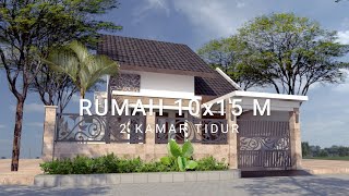 Model rumah Minimalis Tropis di lahan 10 x 15