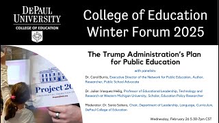 Winter Forum 2025: The Trump Administration's Plan for Public Education