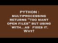 PYTHON : multiprocessing returns 