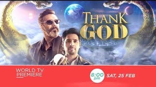 Thank God 2023 | World Television Premiere | Promo Out | Ajay Devgan Sidharth Malhotra