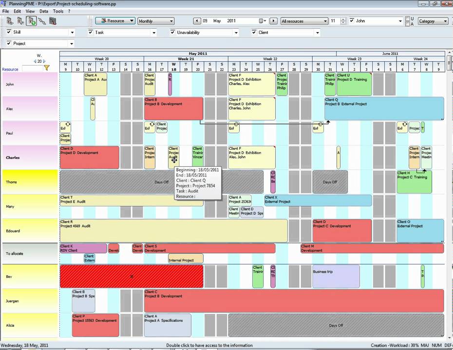 Project Scheduling Software PlanningPME (english) - YouTube