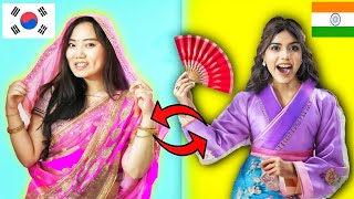 Indian Girl Swapped Lives with Korean Girl 🇰🇷🇮🇳 ft. @KoreanG1p