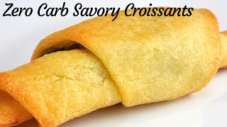 Flourless Egg White Savory Keto Croissants | 0g Carbs | Gluten Free