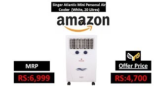 Singer Atlantic Mini Personal Air Cooler  (White, 20 Litres)