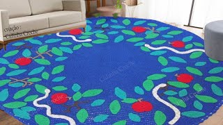 🍎Garden of Eden Round Rug for Living Room🍎Charm and Tradition in Crochet - #collection 2025 - Part 1