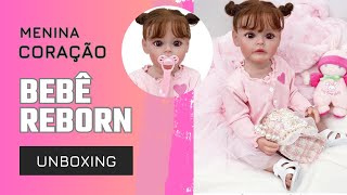 BEBÊ REBORN REALISTA MENINA CORAÇÃO - Brastoy