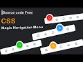 Magic Navigation Menu Indicator using HTML CSS And JavaScript | Navigation Menu Design