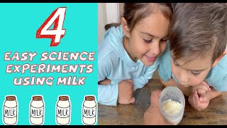 4 Easy Science Experiments Using Milk!!