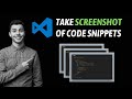 Screenshot your Code in VS Code 2024 [ vscode Trick ]