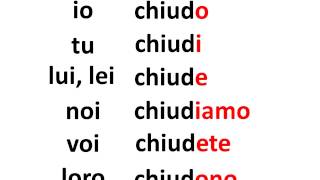 イタリア語　直説法現在形ere動詞　活用練習 【音声付】