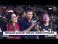 prrd charms supporters staff with a surprise performance