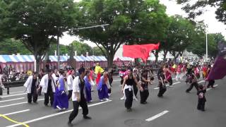 豊川よさこいinおいでん祭 やうち応援 祭遊旗 知多きらく 2015 05 23