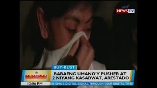 BT: Babaeng umano'y pusher at 2 niyang kasabwat, arestado sa QC