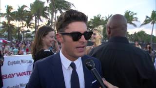 Baywatch: Zac Efron "Matt Brody" Red Carpet Premiere Movie Interview | ScreenSlam