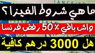 ما هي شروط فيزا سياحية - واش 3000 درهم كافية لطلب التأشيرة -  الإجابة على أسئلتكم | Visa Schengen