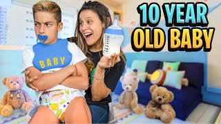 TREATING our 10 Year old SON like a BABY To See His Reaction! 😂 | The Royalty Family